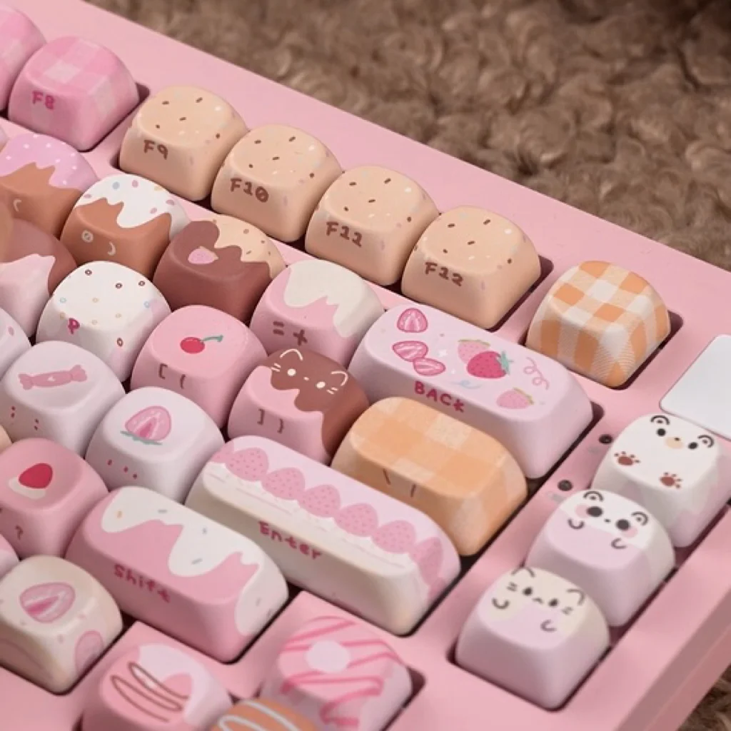 

Sweet Velvet Diary Sublimation PBT Keycaps MOA Profile Custom Keycaps 141 Keys for Cherry MX Switches Mechanical Keyboard Gift