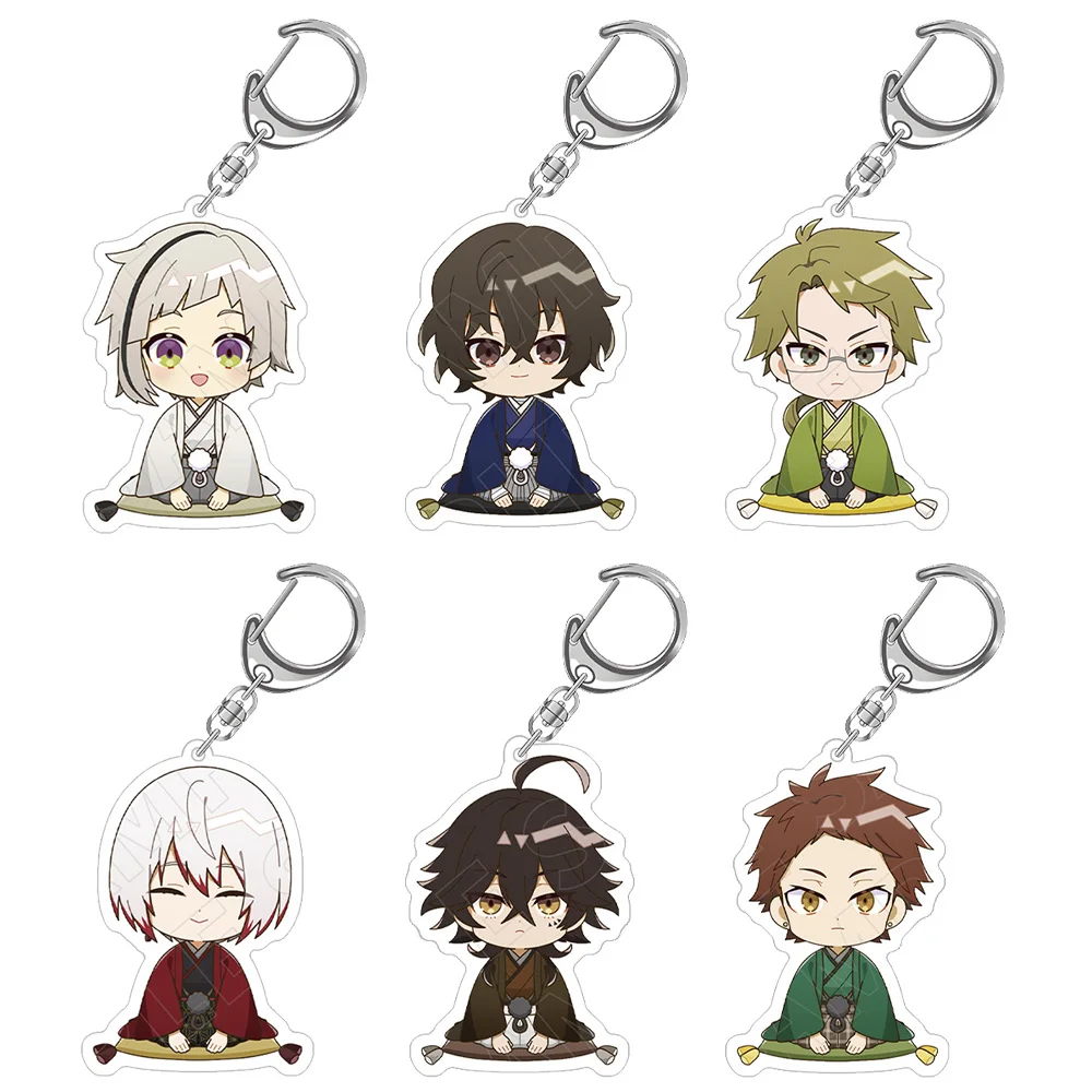 

Bungo Stray Dogs Japanese Hospitality Doppo Kunikida Tetcho Suehiro Michizo Tachihara Saigiku Jouno Chibi Acrylic keychain gift