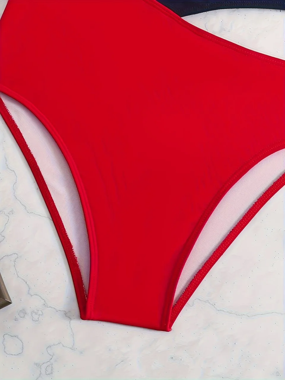 2026 Strappy التباين قطعة واحدة ملابس السباحة النساء ارتداءها مثير ملابس السباحة الصلبة الاستحمام لباس سباحة الإناث بحر الصيف #5