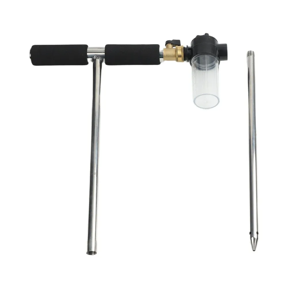 Stainless Steel Plant Irrigator with T Handle Designed for Deep For Root Watering in Vegetable Gardens and Flower Beds