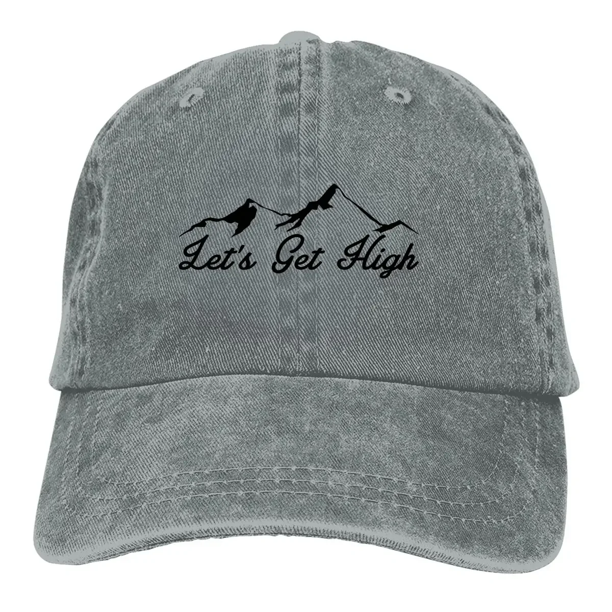 

Let's Get High Skiing Hiking Baseball Caps Peaked Cap Mountain Climber Sun Shade Cowboy Hats for Men Trucker Dad Hat