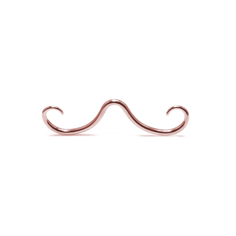 STARBEAUTY 1Pc  Septum Mustache Ring Body Piercing Jewelry for Women Men 14G 316L Surgical Steel Nose Stud Punk Jewelry