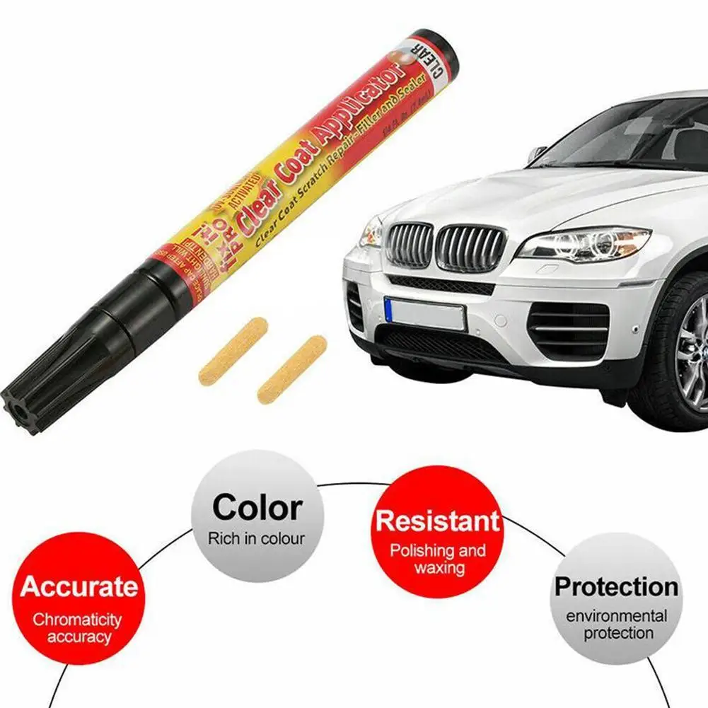 

Car Clear Coat Applicator Painting Pen Fix It Pro Portable Repair Car Easily Spare Scratch 2 Non-toxic Scratch Nib Repair P E3y5