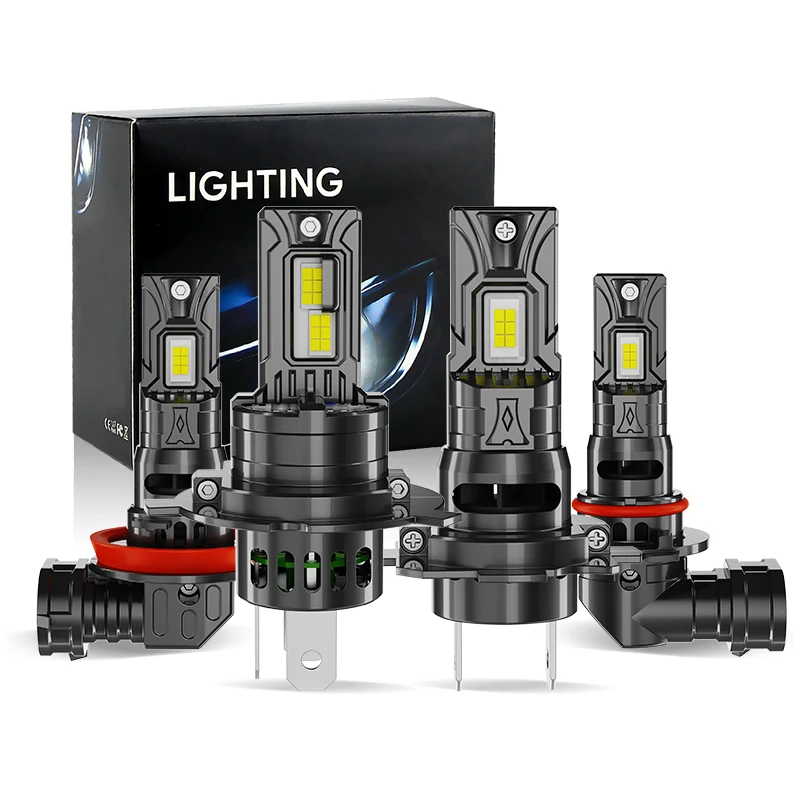 2PCS H7 LED Headlight Bulbs H4 HB2 H8 H9 H11 9005 HB3 9006 HB4 Canbus High Low Beam Fog Auto 12V Lights 6000K CSP White 20000LM