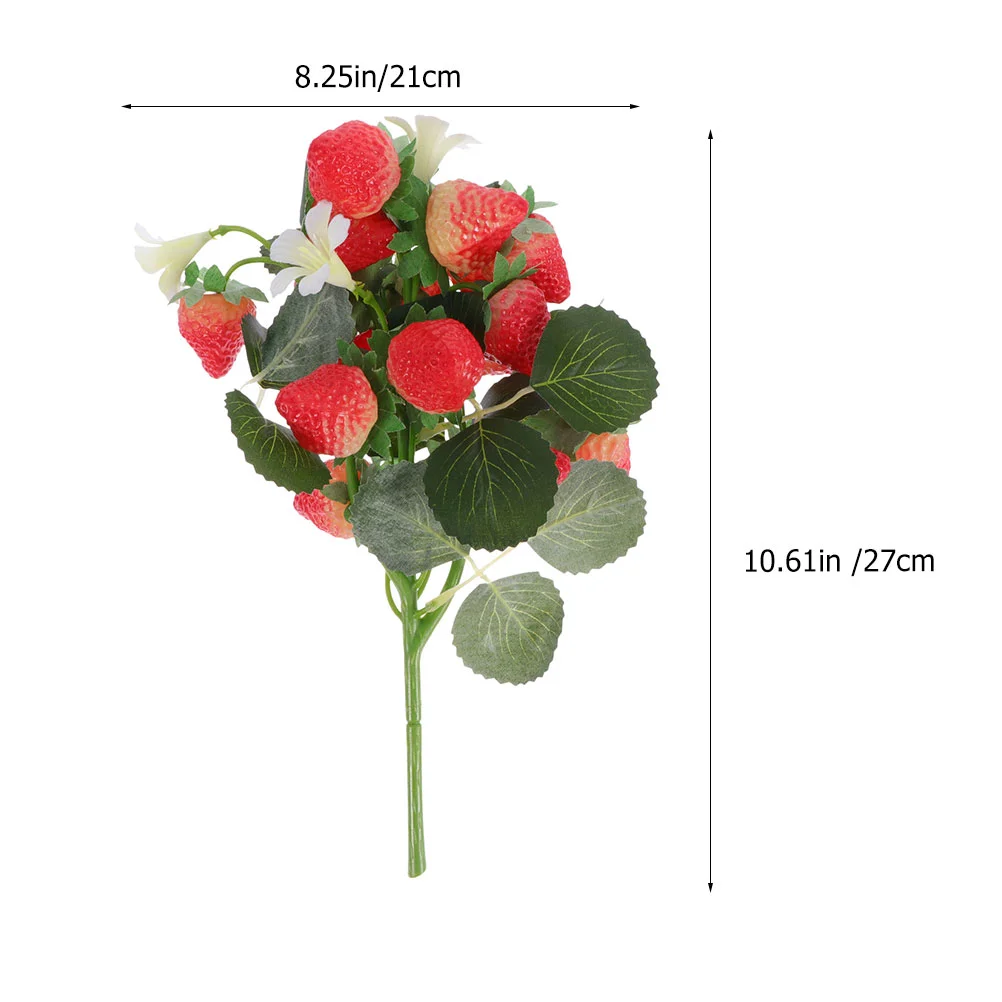 Freeze Dried Strawberries Simulated Strawberry Decoration Bonsai Simulation Props Branches