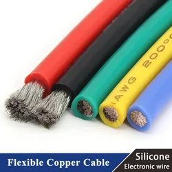 1/5/10m Flexible Silicone Cable 26 24 22 20 18 16 14 12 10 8 AWG Car Battery Automotive Wiring Heat-resistant Electrical Wires