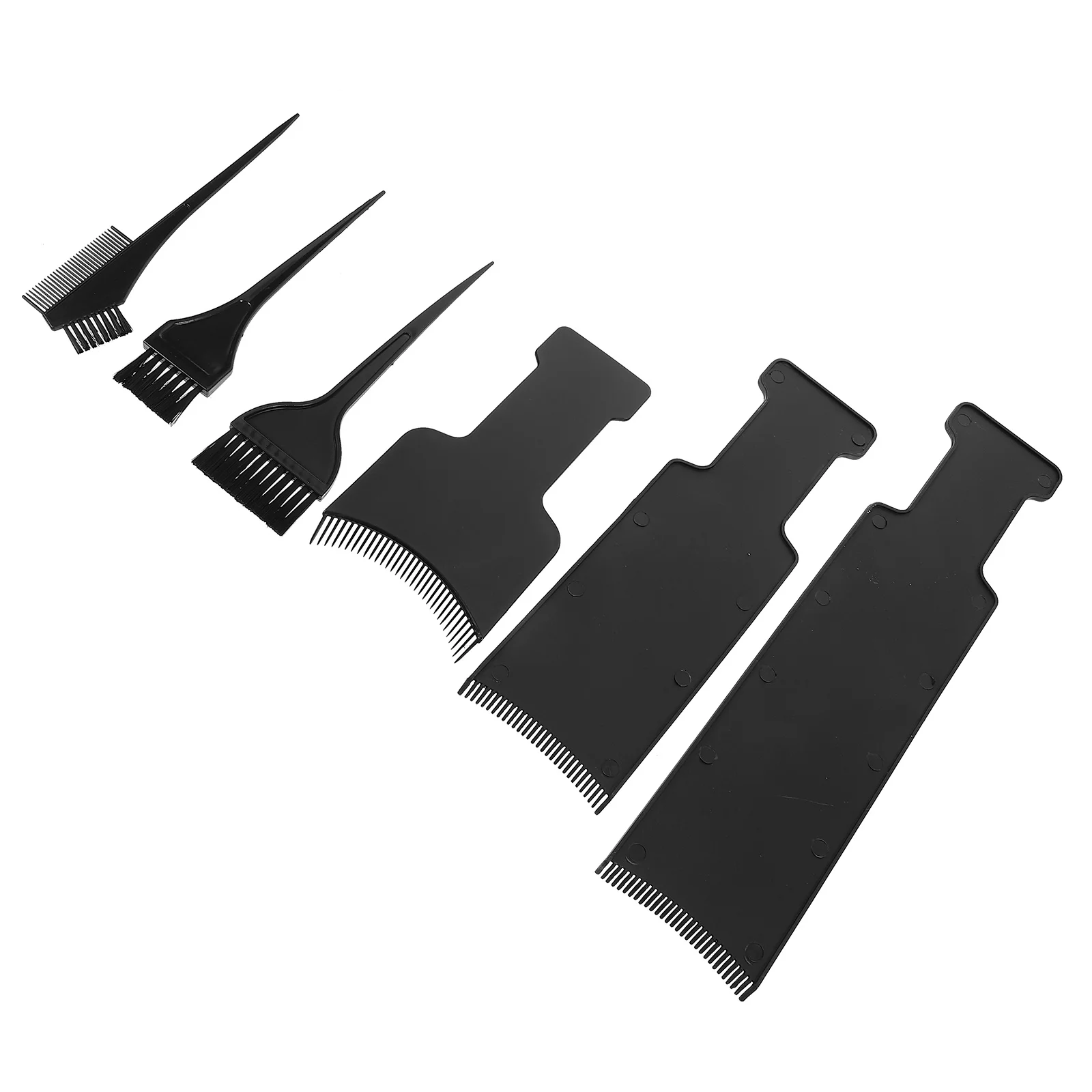 

6 шт., набор инструментов для окрашивания волос, матовые пластины для мелирования, слегка изогнутые для градиентного цвета, художественная краска для волос, салон для домашнего использования