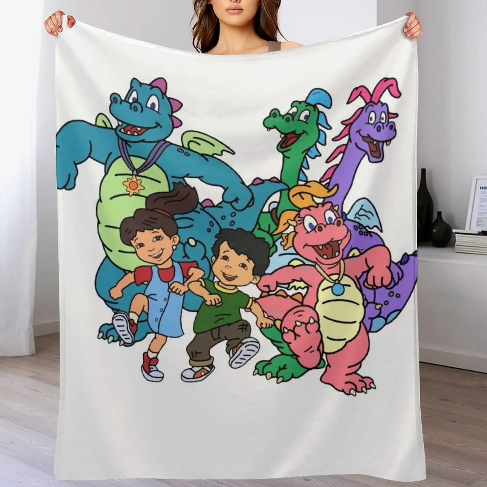 

Dragon Tales Throw Blanket Long Lasting Soft Plush Blanket for Daily Use