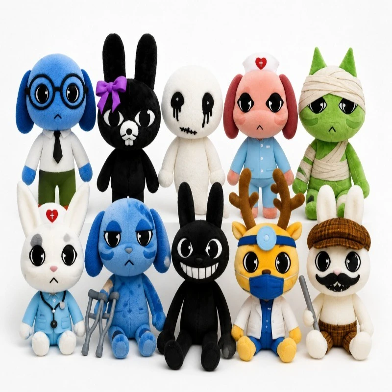 2026 New Animal Hospital Plush Toy Cute Veterinary Playset Plushie Soft Stuffed Doll Collectible Gift for Kids Role Play Fans