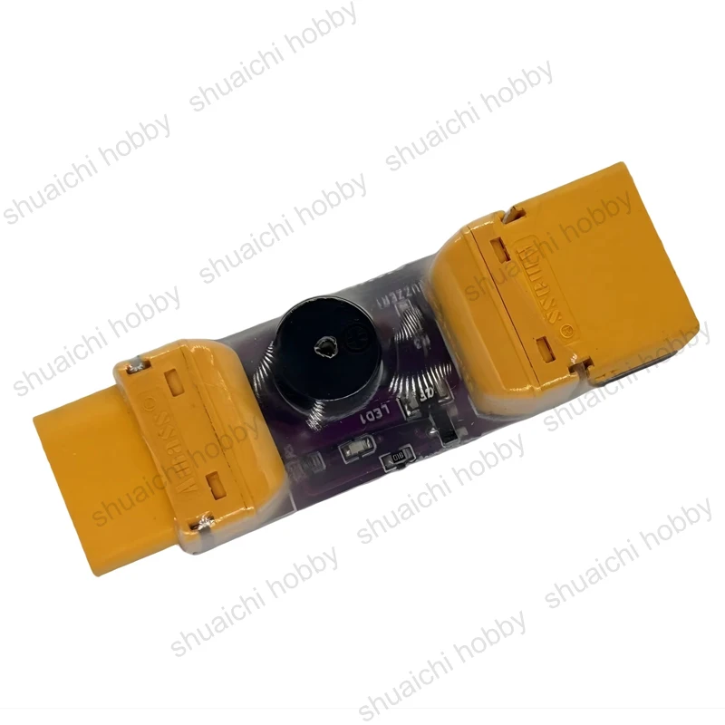 1PCS 1-6S 3-30V 0.5A Holding Current Short Circuit Detector Anti-Sparking Protector XT60 Connector with Buzzer for FPV Drone