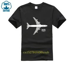 t shirt for men RETRO FLIGHT Pan Am Boeing 747 Heathrow New York Design Hot men's fun casual print T shirt