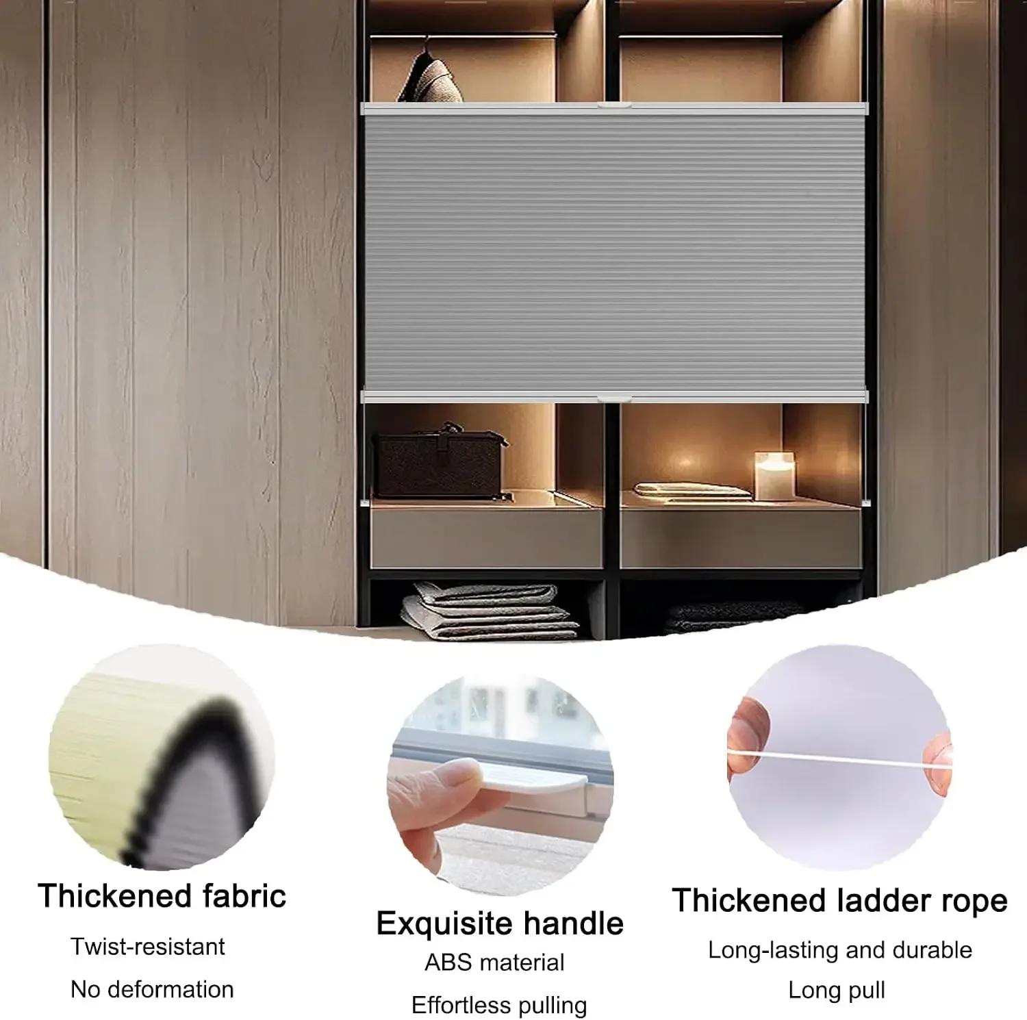 Small Folding Sliding Window, Open Closet Door Curtain, Blackout Room Divider Sliding Door, Space-Saving Folding Design for Cupb