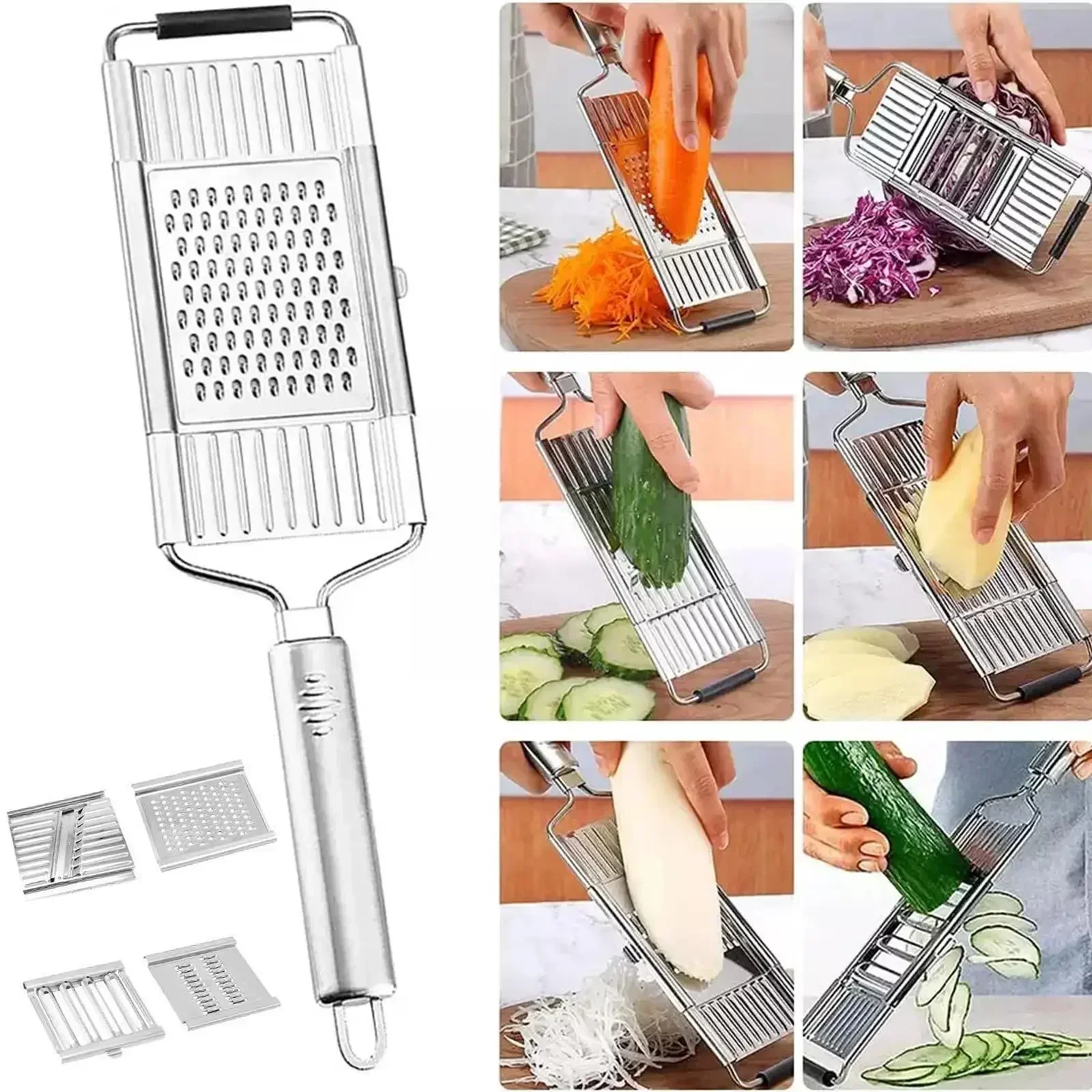 Shredder Cutter Stainless Steel Portable Manual Vegetable Grater Clean Handle Multi Easy  Kitchen With Purpose Slicer T Y2Y5