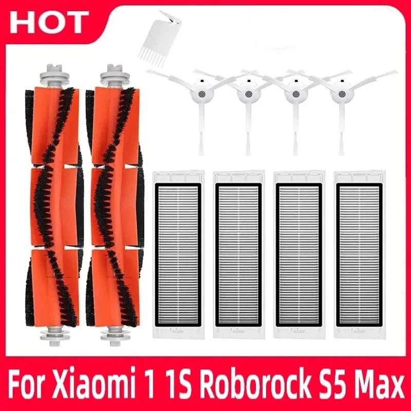 Für Xiaomi Mijia Mi 1 1S Roborock S50 S5 Max Hepa-Filter Hauptbürste Seitenbürste Teile Roboter Staubsauger Zubehör