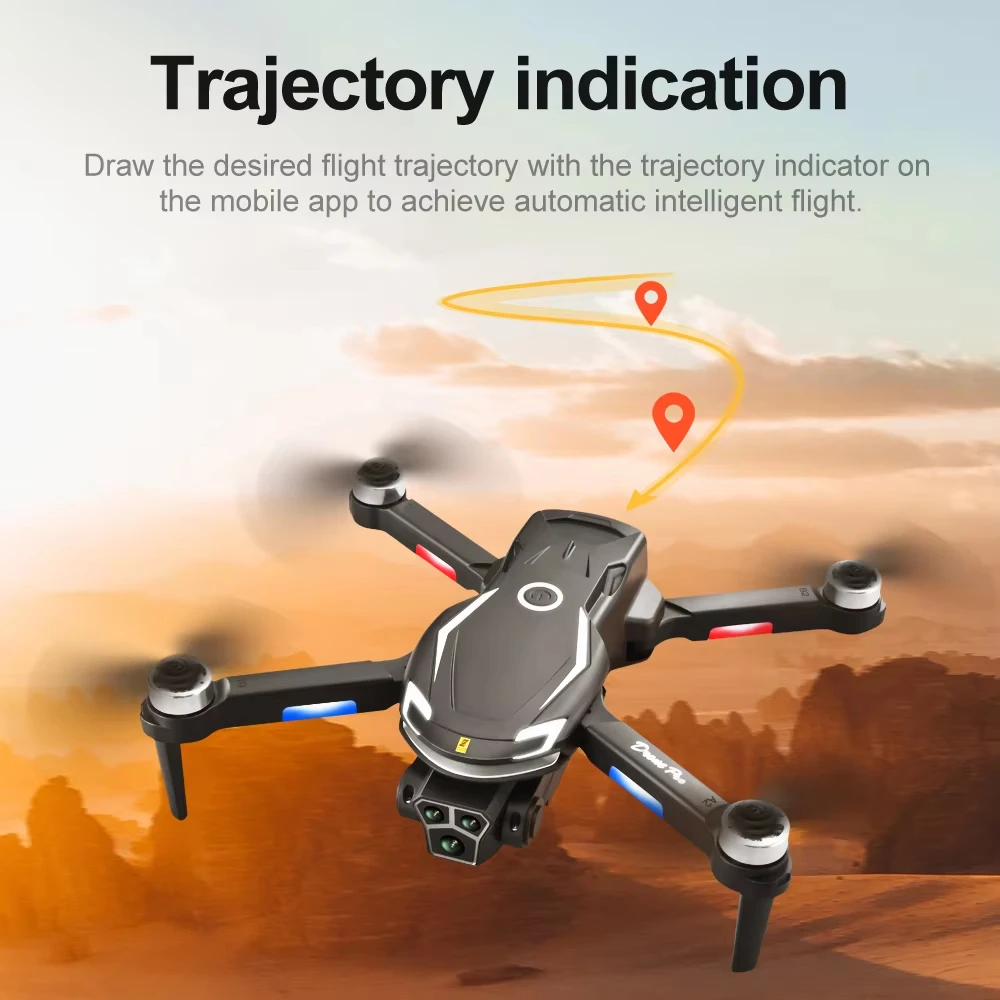 Xiaomi-Drone V888 8K HD, triple caméra, GPS professionnel, évitement d\'obstacles, positionnement du flux optique, quadrirotor amélioré sans balais