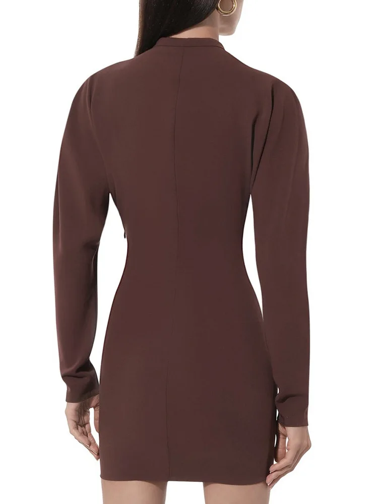 드레스 여성 드레스 쉐이프웨어 봄 새틴 진주 장식 플리츠 맥시 연회 프렌치 시크 스타일 정교한 예술적 표현