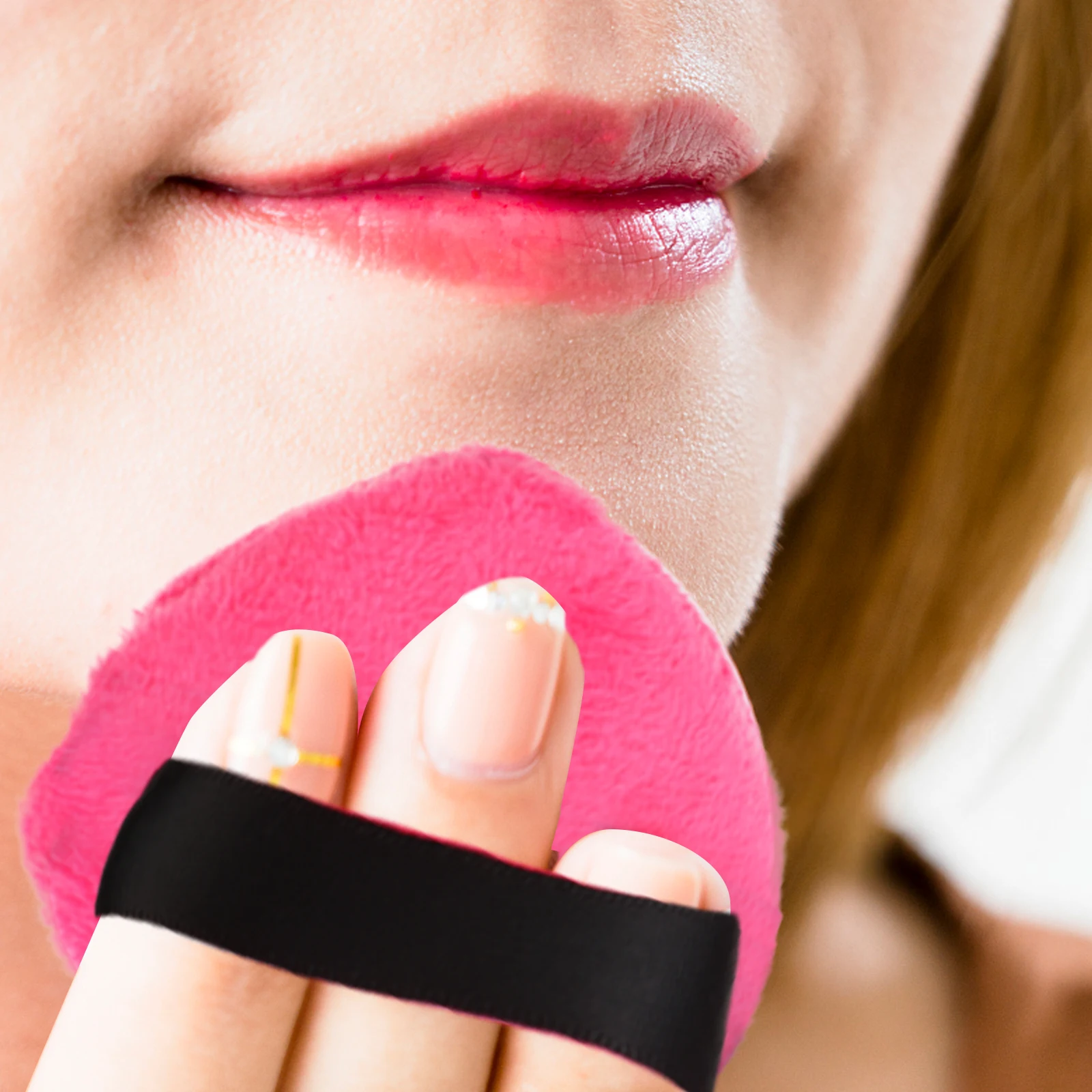 8 個のハート型パウダーパフフェイシャルメイクアップパフクッションルースミネラルボディパウダー用軽量コンパクトトラベルフェイス