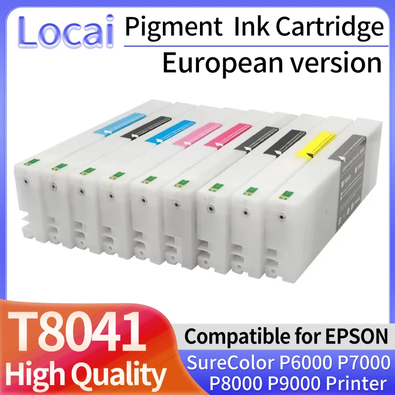 EU T8041 T8049 Ink Cartridge For Epson SureColor P6000 P7000 P8000 P9000 Printer Pigment With One Time Chip T804A T804B T804D