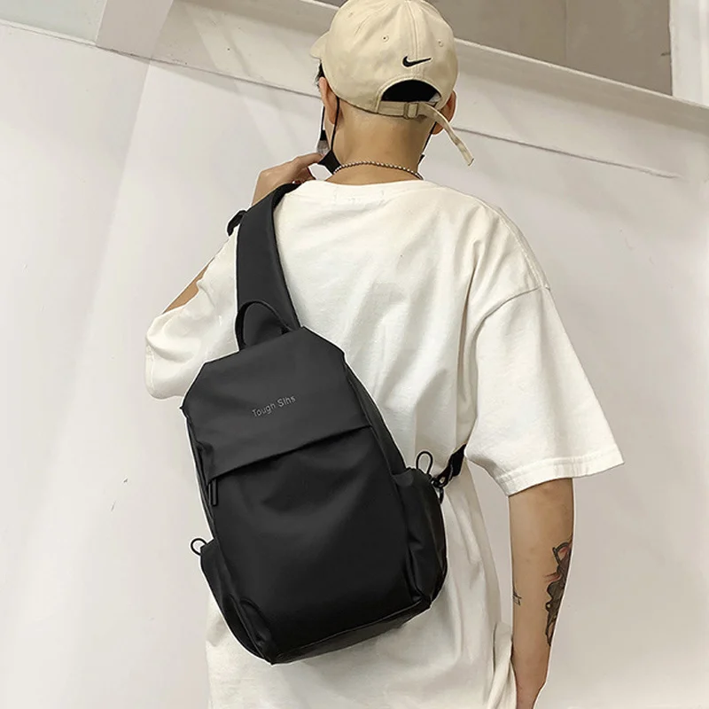 Fashion All-match Men's Shoulder Bags Casual Travel Chest High Quality Nylon Crossbody Large Capacity Backpacks For Men