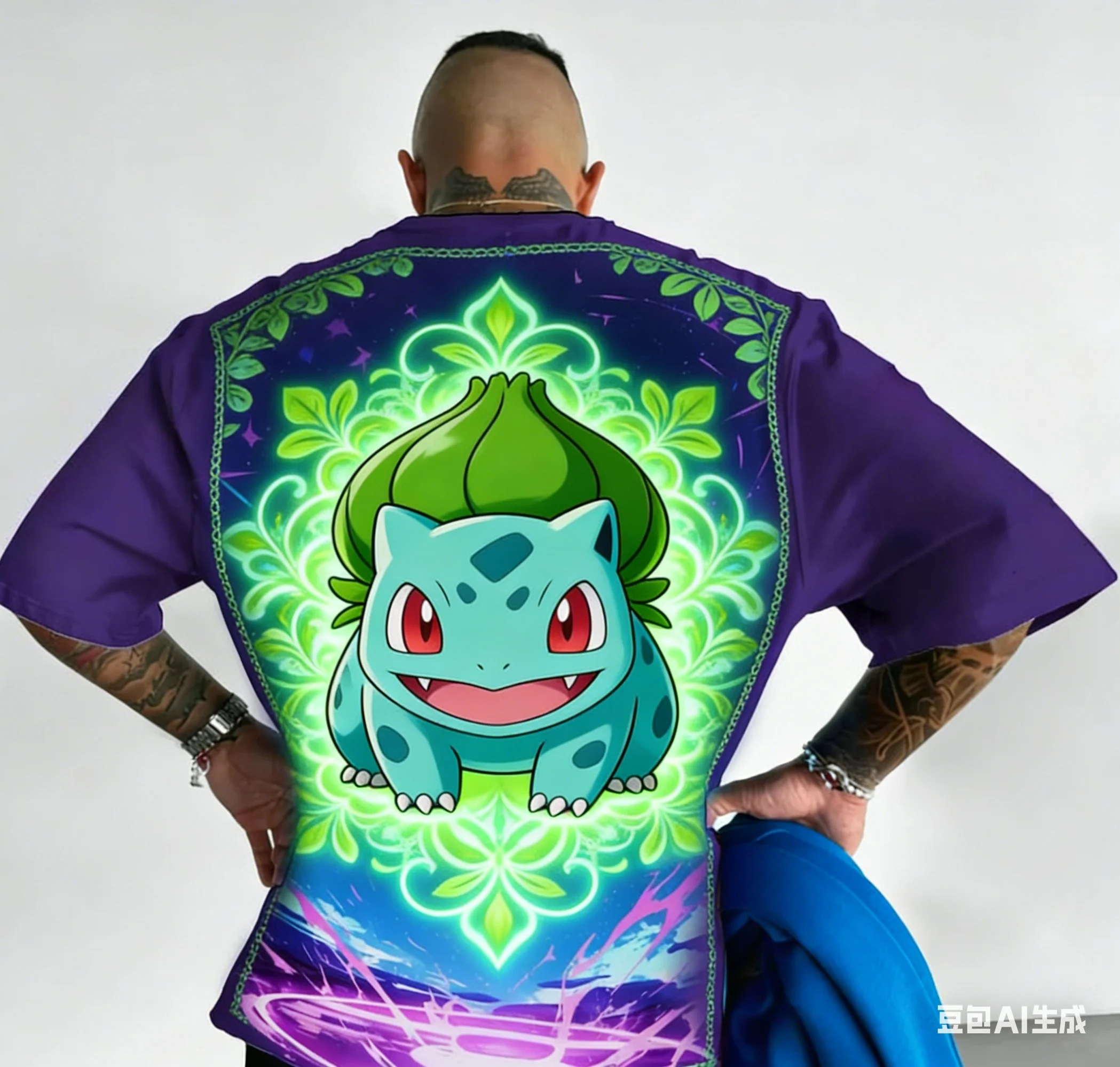 

High-end Pokémon-inspired Dropped Shoulder T-shirt with Printed Design, Unique Style, Versatile, Loose-fitting, and Slimming