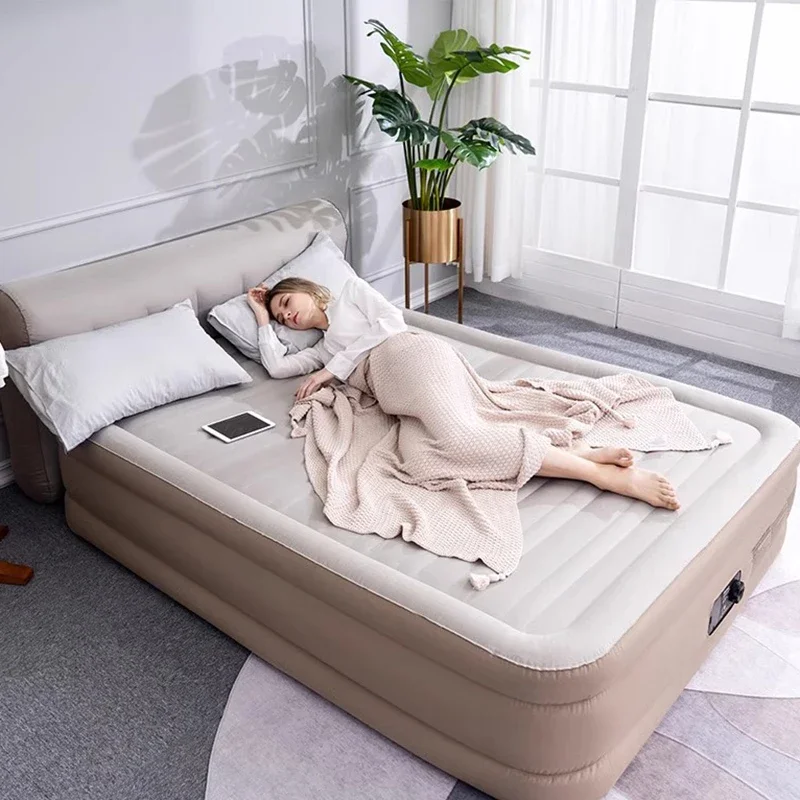 Cama doble moderna, Cama inflable plegable de lujo para ahorrar espacio, ideal para acampar, Cama portátil para dormir, muebles tipo Suite