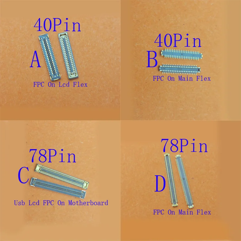

2-50Pcs Charging Lcd Display FPC Usb Connector Plug For Samsung Galaxy M35 A54 A24 A245 A34 A346 A36 A366 A56 A566 M34 40 78 Pin
