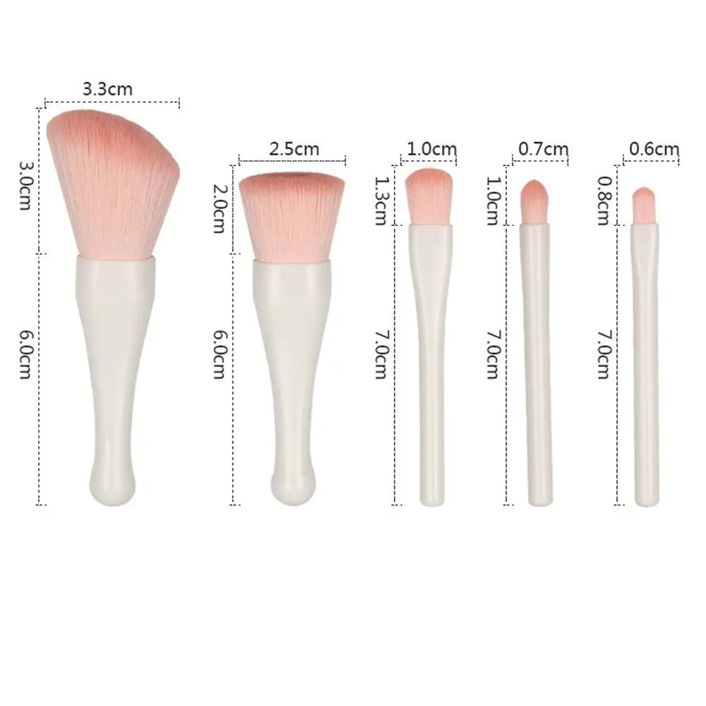 Blending Eyebrow Highlighter Brush Eye Shadow Brush with Mirror Box Concealer Brush Travel Makeup Brush Set Loose Powder Brush