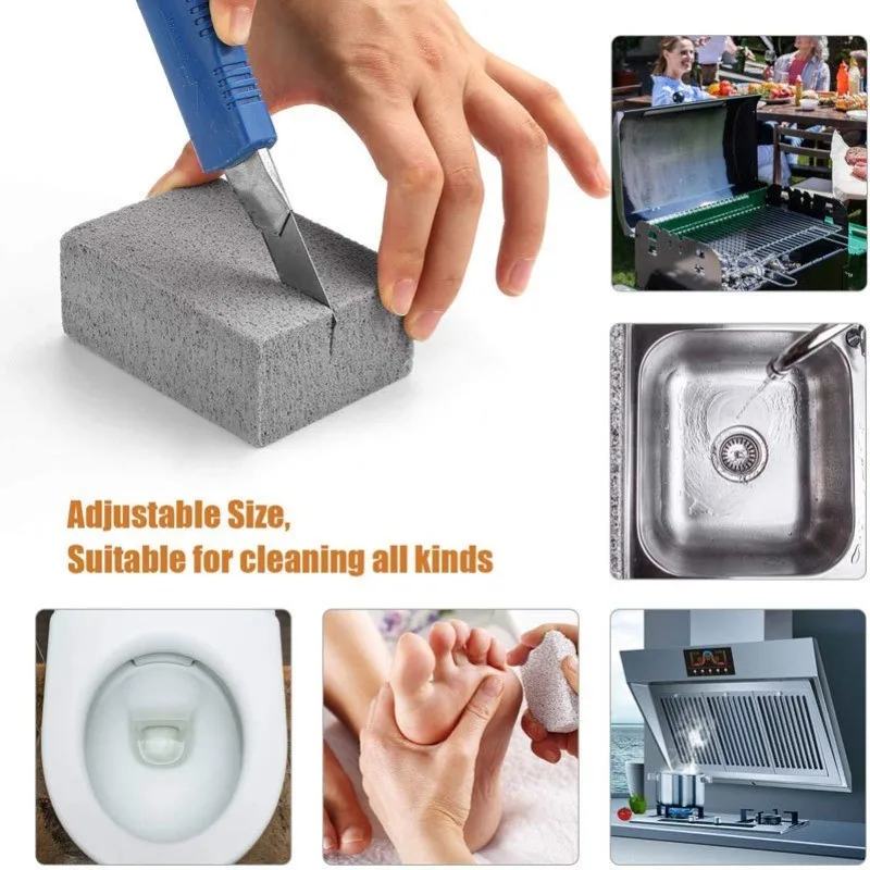 1/2/5pcs BBQ Grill Cleaning Brush Brick Block Barbecue Cleaning Stone Pumice Brick For Barbecue Rack Outdoor Kitchen Tool Mangal