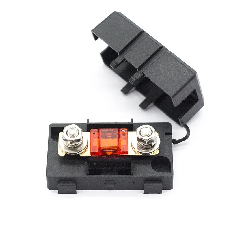 1pcs ANS-H small fork bolt fuse holder Connector electric vehicle bolt type fuse box small flat plug fuse box