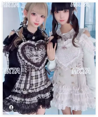 

Милый комплект платьев Liz: кружевное платье с вышивкой в виде больших сердец, юбка, элегантное платье в японском стиле, комплект из двух предметов в стиле принцессы Лолиты