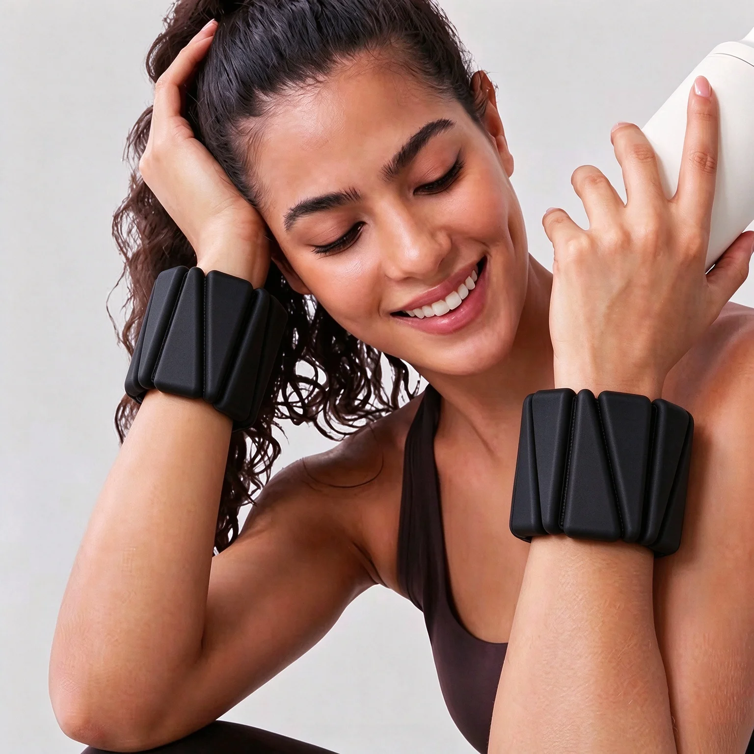 1/2pcs Adjustable Waterproof Silicone Wrist & Ankle Weights, (1/2/3lbs) Portable Leg & Wrist Strength Training Equipment