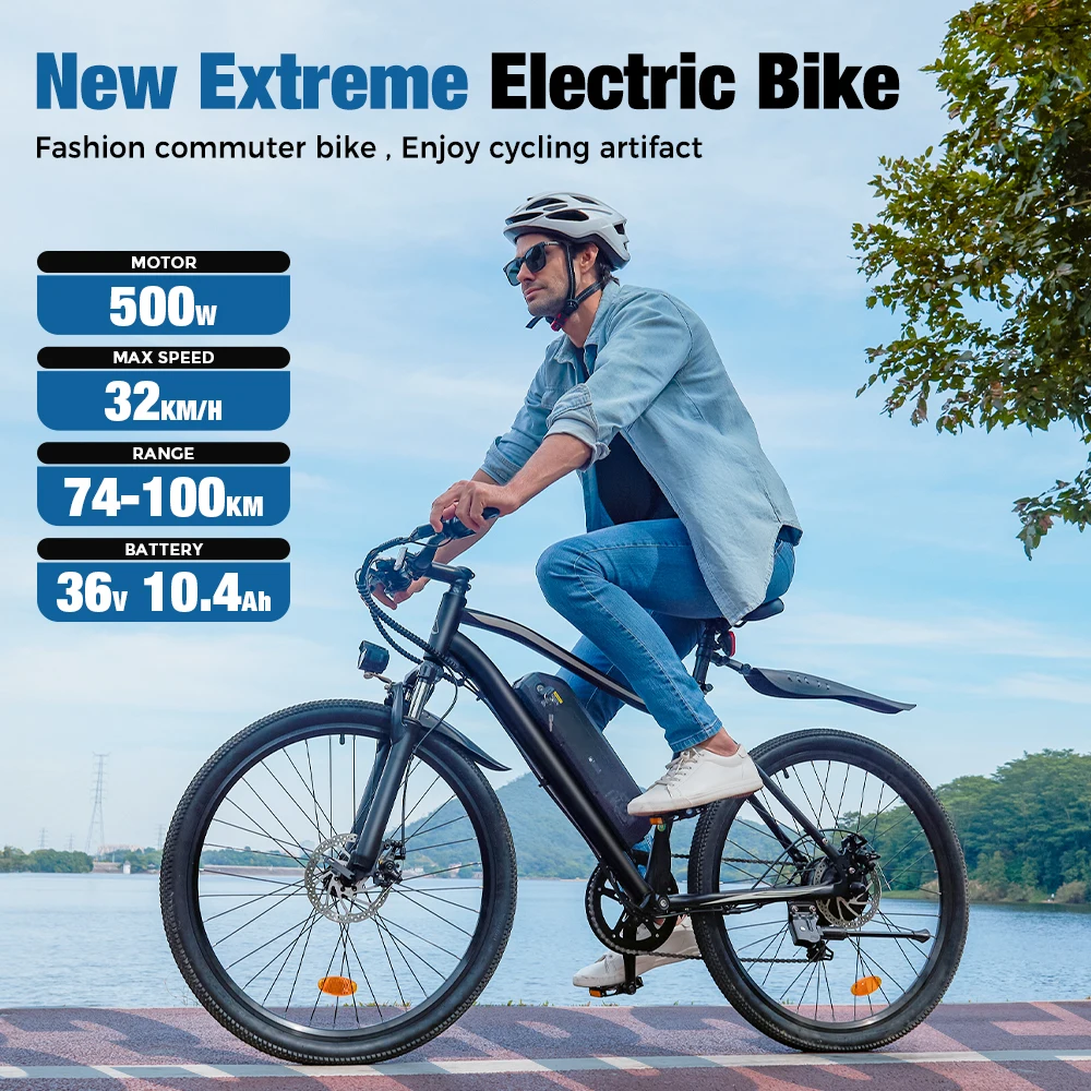 IScooter Electric Bike EB3 for Adult, E-bike Electric city bike with 250W motor, 36V 10.4AH removable lithium battery