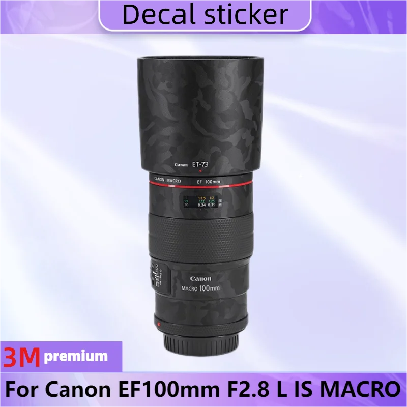 For Canon EF100mm F2.8 L IS MACRO Lens Body Sticker Protective Skin Decal Vinyl Wrap Film Anti-Scratch Protector Coat