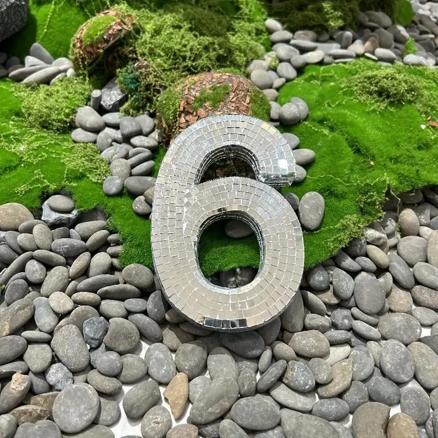 1/5/10/20/50/100pcs 0-9 Numbers, Disco Mirror Tiles - No Electricity Needed - Sparkling Reflective Exquisite Numbers - Perfect f
