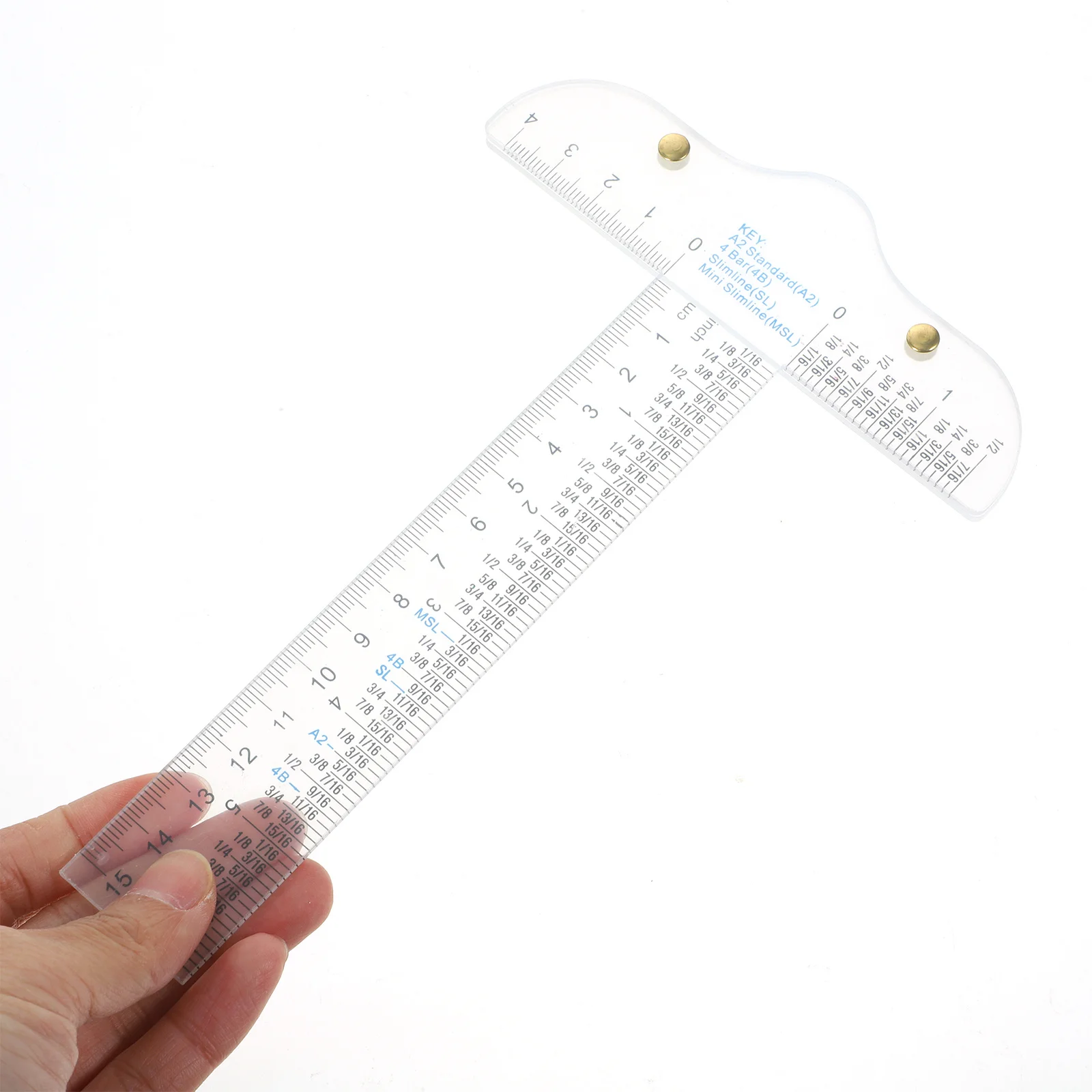 T Shape Ruler Transparent Plastic Measuring Tool for Accurate Calibrations in Classroom Office Home Plastic T Shape Ruler