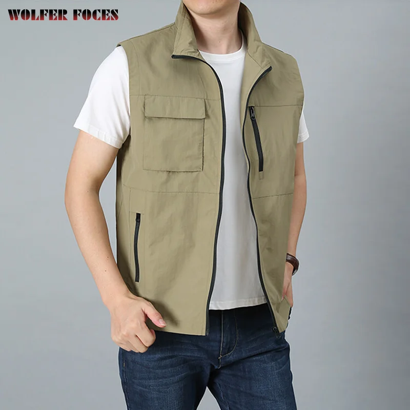 

Man Tactical Military Vest Motorcyclist Clothing Men Multi-pocket Sleeveless Jacket Work Summer Hunting Men's Free Shipping Coat