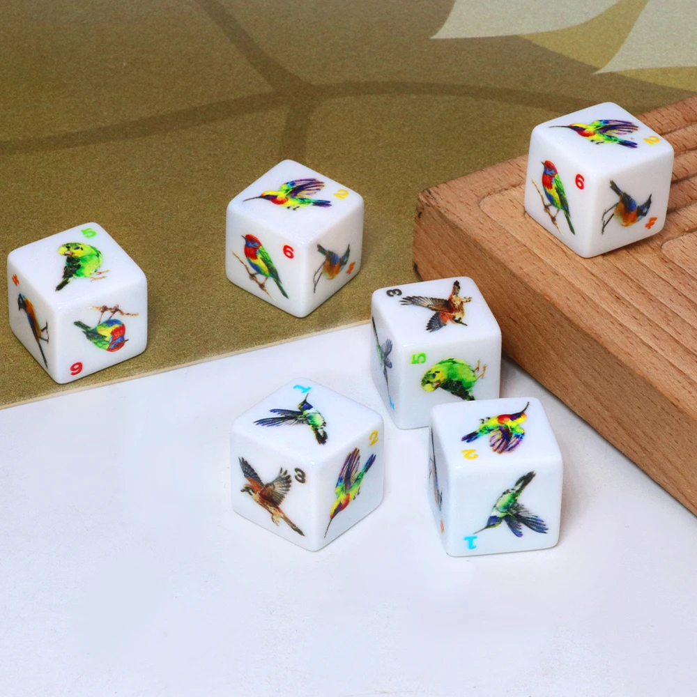 6pcsNature Themed Board Game DiceSuitable for Board Games  Dungeons & Dragons, and More  Party Discount Six-Sided Dice