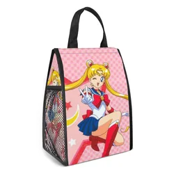 Girls-Sailor-Moon Lunch Bags Girls Large-capacity  Bag Insulated Thermal Portable for Travel Picnic