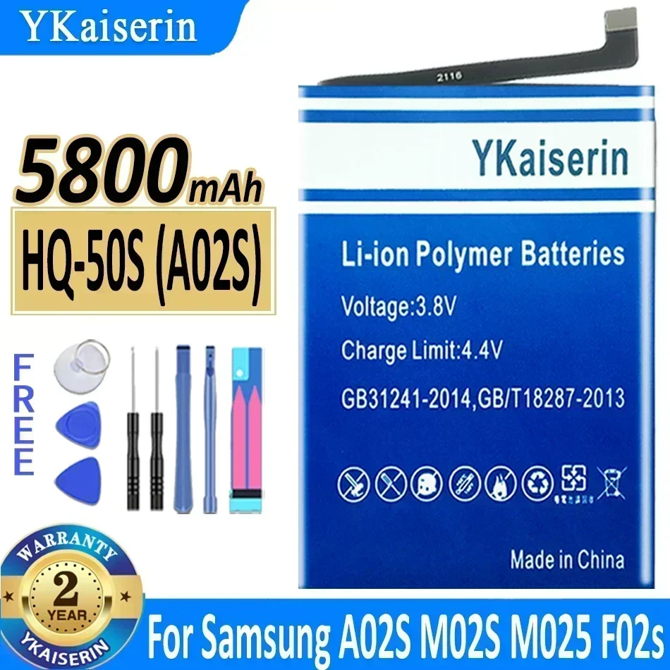 

Аккумулятор YKaiserin HQ-50SD HQ50SD для Samsung Galaxy A03 A03S HQ50S для Galaxy A02S M02S M025 F02S + бесплатные инструменты