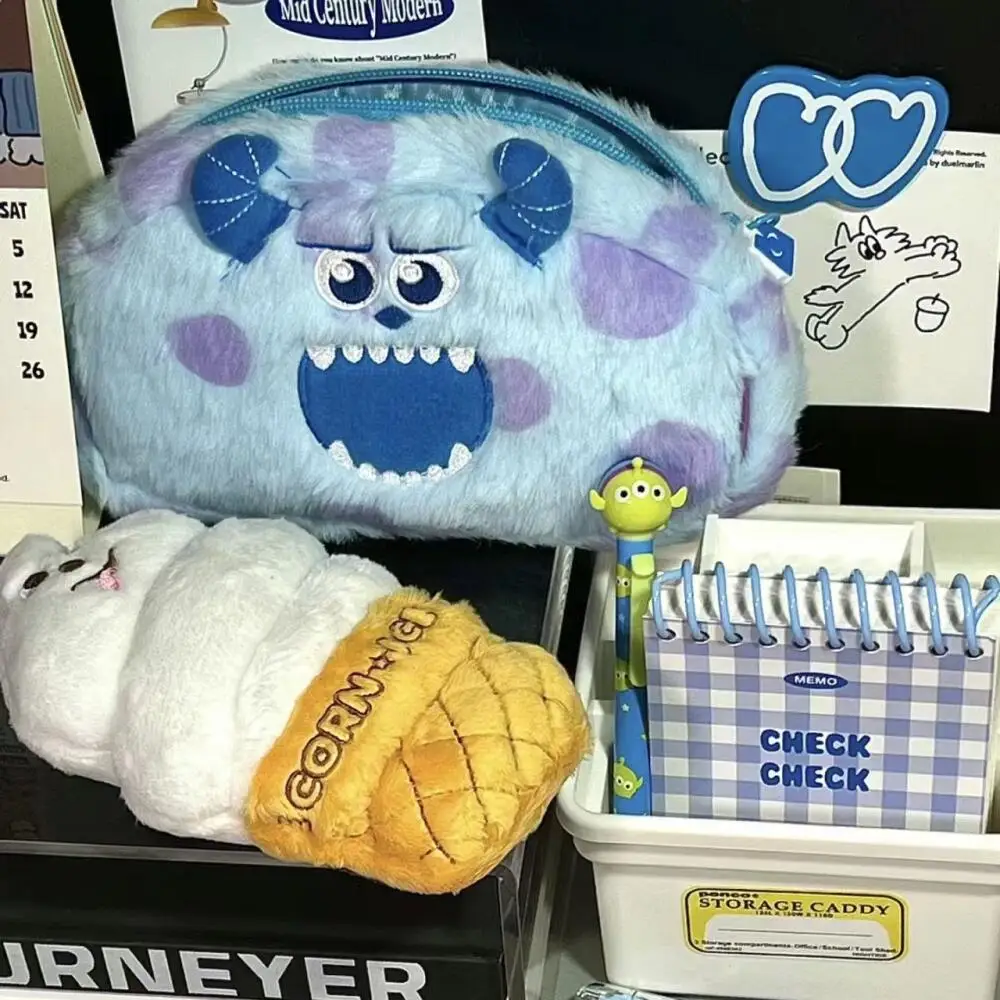 Disney Monsters University James P.sullivan Astuccio morbido in peluche Portamonete Portaoggetti per cancelleria Regalo di ricompensa per studenti con cerniera singola