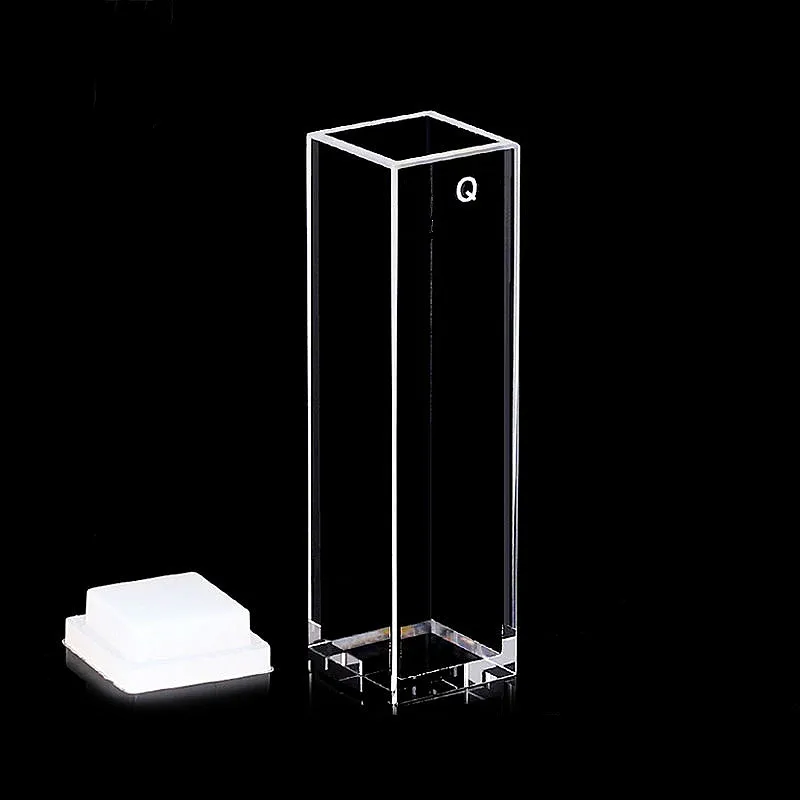 

Fluorescent Quartz Cuvette Light Path 10 mm Five Sides Clear High Precision & Light Transmission Corrosion Rresistance 1 / PK