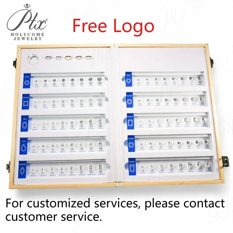 Jewerly Dealer Tools Set Comparison Ring Sizer Tester 5A CZ Moissanite Size Shape Reference Top Quality ​Factory Wholesale Charm
