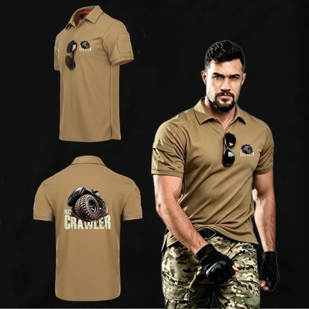 Polo Shirt Military Tacitcal Training Short Sleeve Shirts RC Crawler Offroad 4X 4 Rock Crawl Mens Tees Expedition POLOS Tshirt