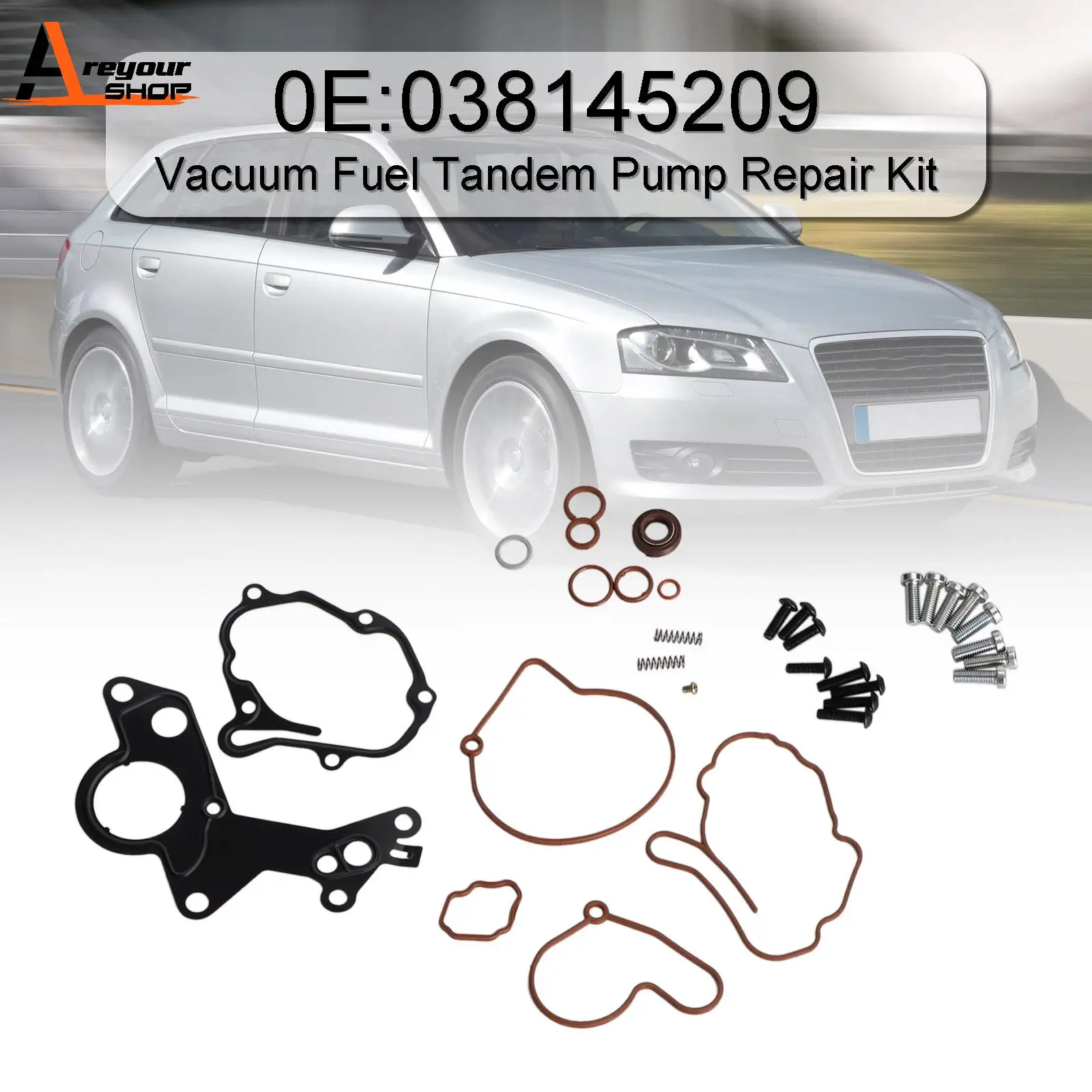 Areyourshop Vacuum Fuel Tandem Pump Repair Kit for Audi A3 A4 A6 for VW 038145209