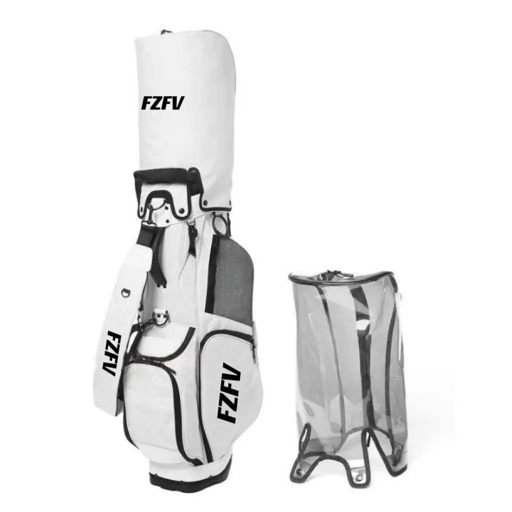 Golf Bag 2025 Unisex Nylon Fabric Golf Stand Bag Waterproof And Wear Resistant Black And White Golf Club Bag