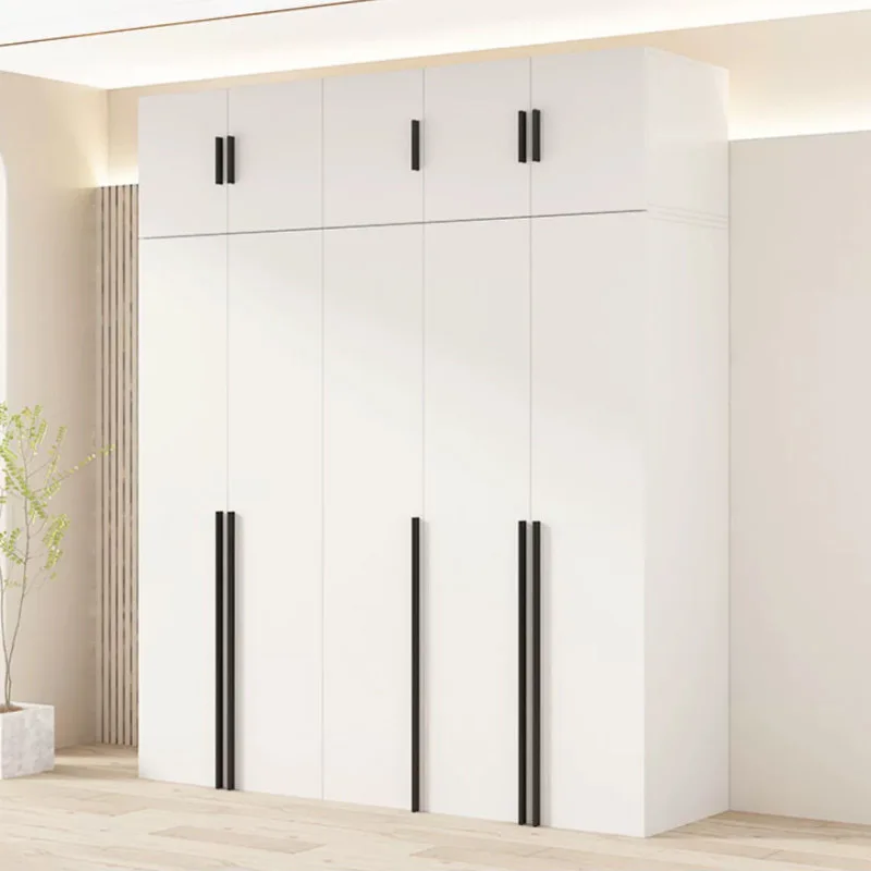 Solid wood storage cabinets, simple modern rental house large-capacity combination,  cabinets in household bedrooms