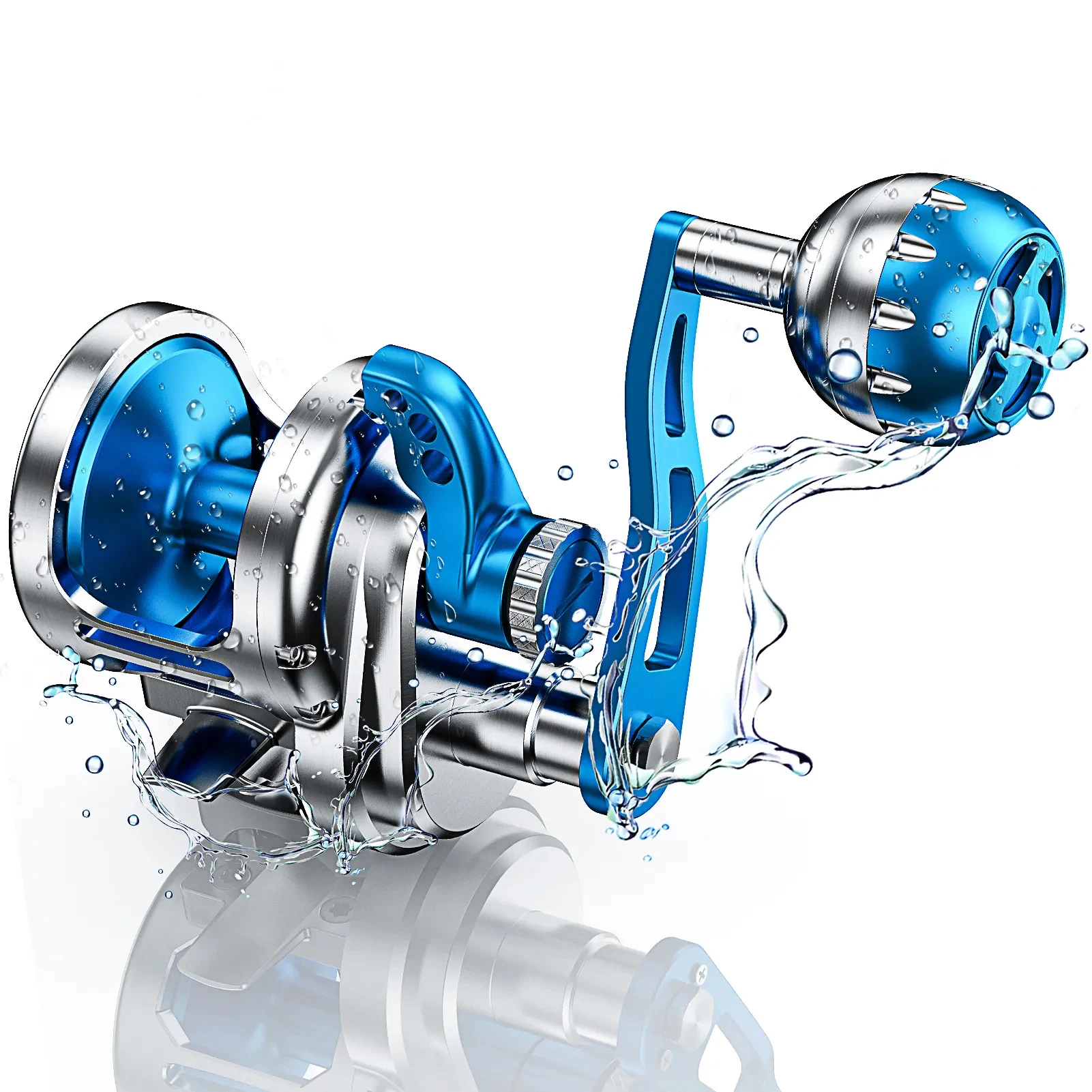 All-metal Slow-shaking Iron Plate Reel with High Speed the Southern Oil Drum Reel for Deep Offshore Fishing Boat Fishing Reel