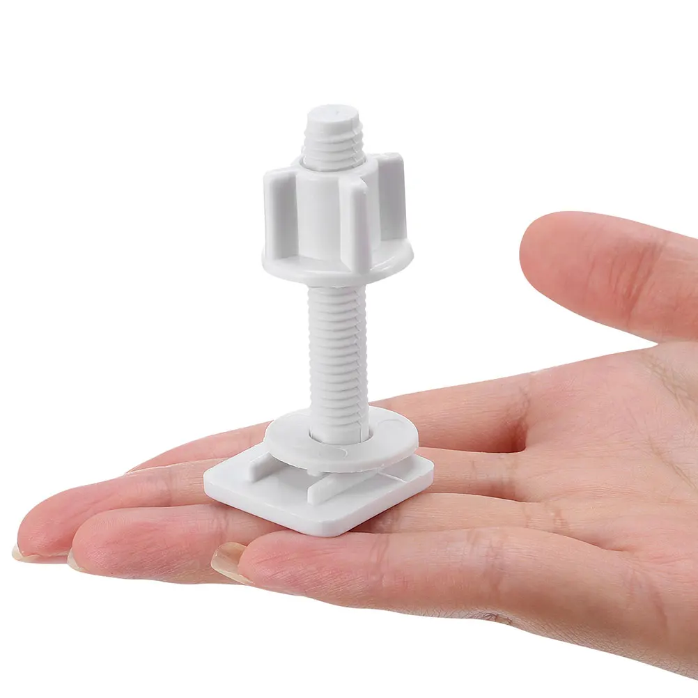 2pcs สกรูที่นั่งชักโครก Heavy Duty พลาสติก Bolts NUTS Universal เปลี่ยนชุดยึด Stable Antiloosening ทนทานสําหรับ Home