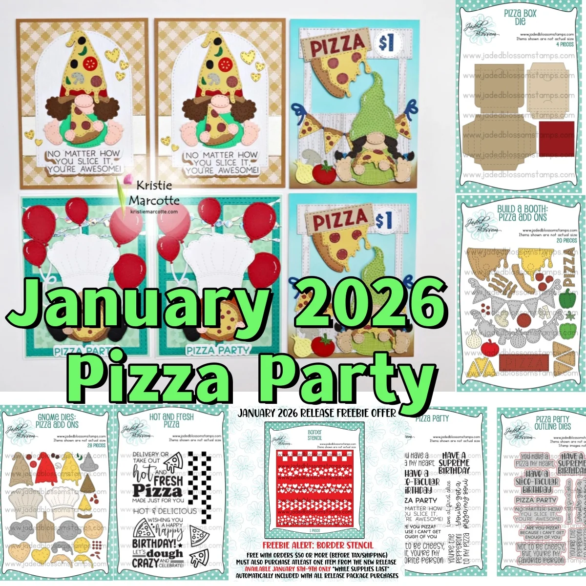 2026 New Pizza Party Box Metal Cutting Dies Clear Stamps Layering Stencil for DIY Greeting Gift Card Making Scrapbooking Craft