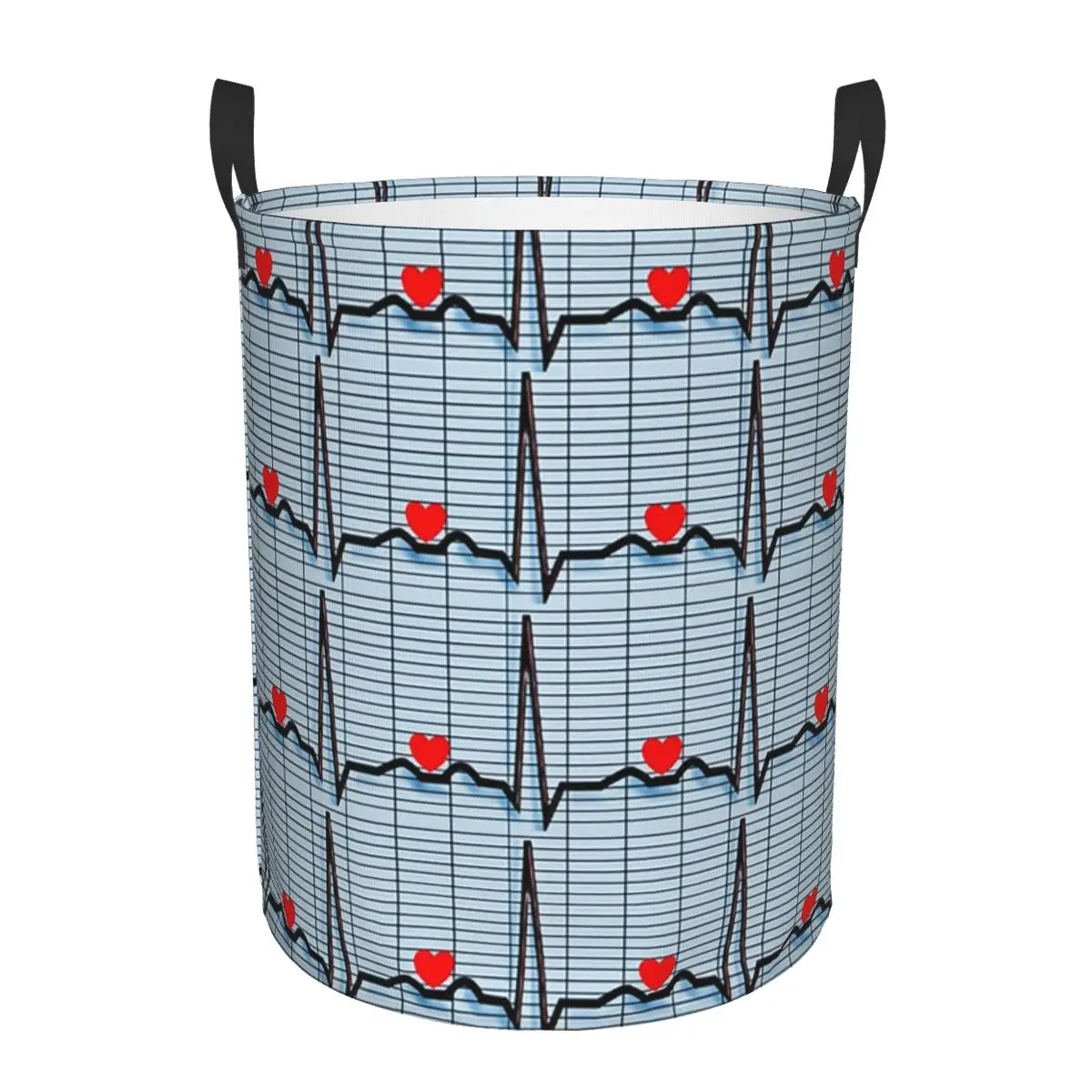 

EKG Cardiac Rhythm Strips Корзины для грязного белья Складная большая водонепроницаемая корзина для одежды и игрушек для дома Детская